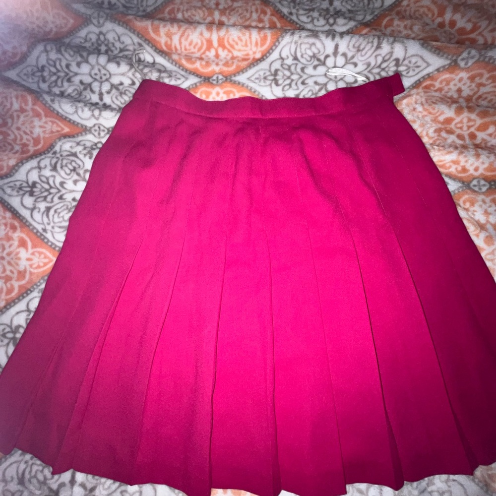 High Waist Pleated Mini Skirt